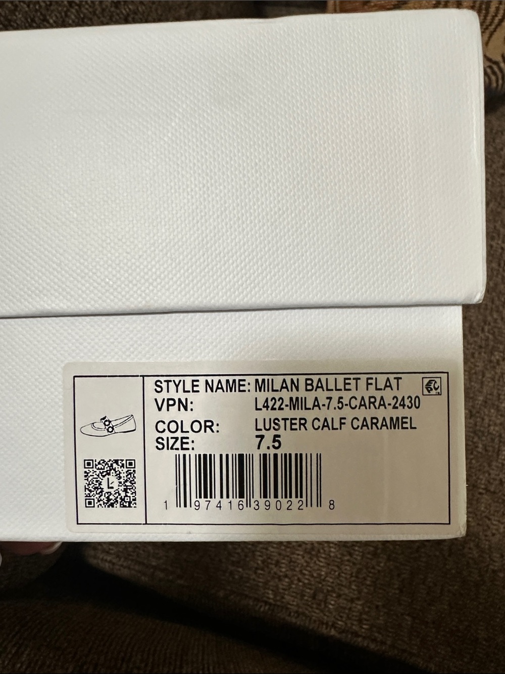 Larroude Milan Ballet Flat in Carmel, 7.5, nwt - Picture 6 of 6